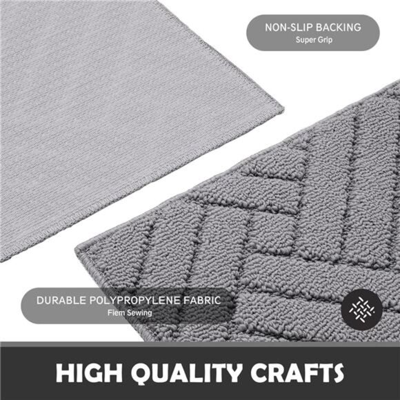 Door Mat Indoor, Non-Slip Rubber Backing Entry Rug & Door Mats, Low-Profile - Picture 4 of 7